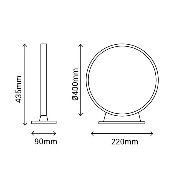 Melna stāvlampa SULION Nala, ø 40 cm-image-4