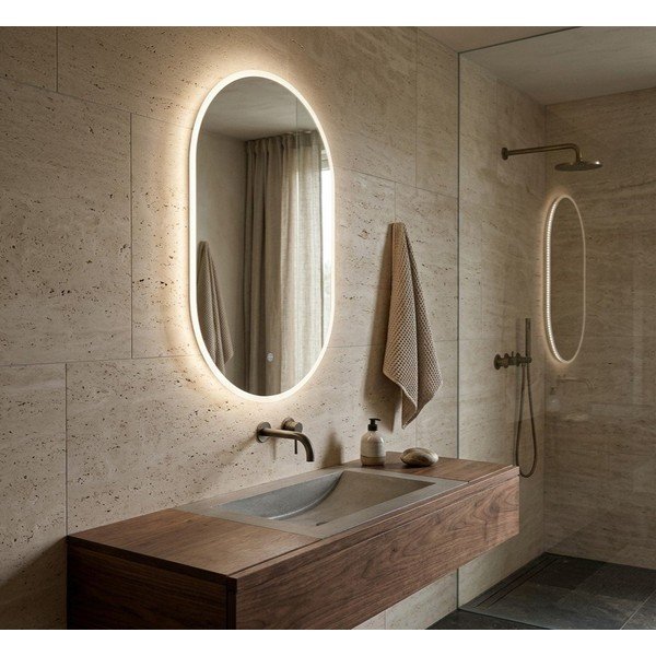 Sienas spogulis ar gaismu 50x80 cm Eclipse – Bonami Essentials-image-1