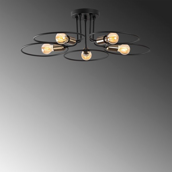 Melna griestu lampa Circle – Opviq lights-image-3