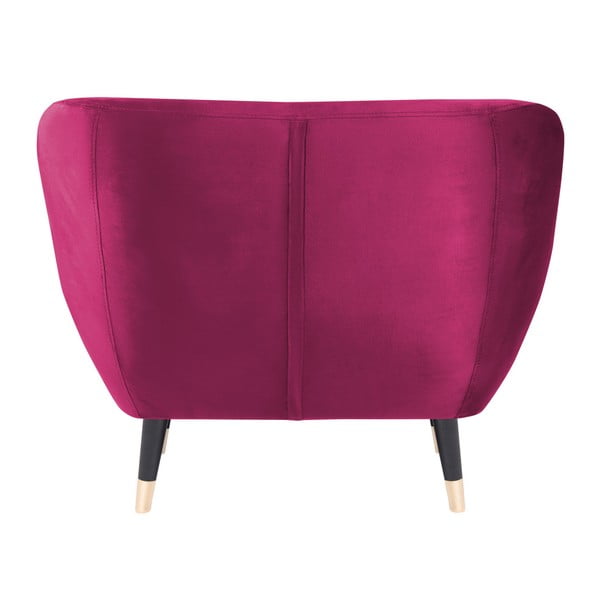 Rozā atpūtas krēsls ar melnām kājām Mazzini Sofas Amelie-image-4