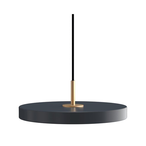 Antracīta pelēka metāla LED piekaramā lampa ar regulējamu spilgtumu un metāla abažūru ø 31 cm Asteria Plus – UMAGE