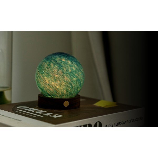 Tumša dabīga toņa gaismas dekors ar USB ø 8 cm Galaxy Breeze – Gingko-image-2