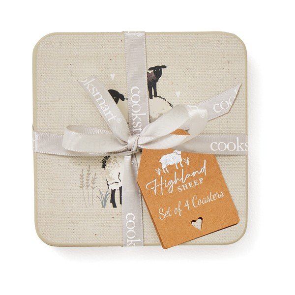 Pelēkbrūni korķa paliktņi (4 gab.) Highland Sheep – Cooksmart ®-image-2