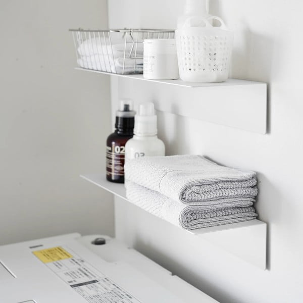 Balts metāla sienas plaukts 50 cm – YAMAZAKI-image-2