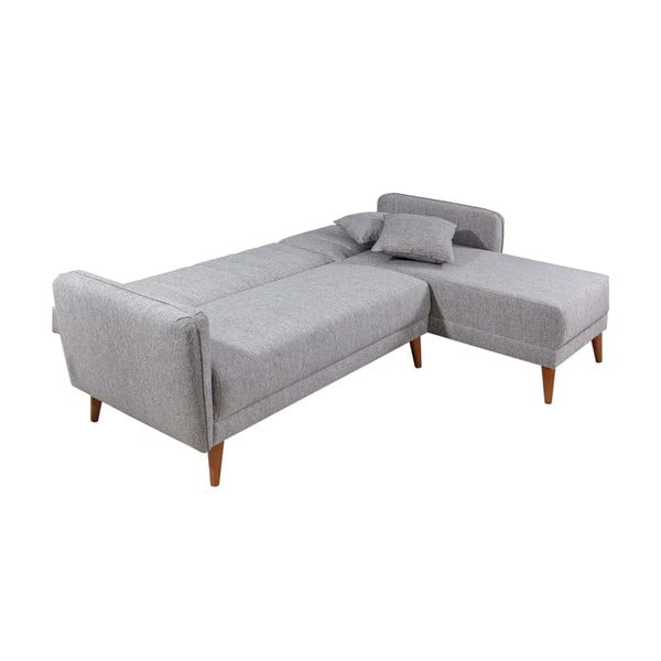 Gaiši pelēks izvelkamais stūra dīvāns (ar kreiso stūri) Aqua – Balcab Home-image-4