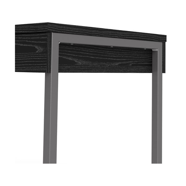 Melns rakstāmgalds Tvilum Function Plus, 126 x 52 cm-image-4