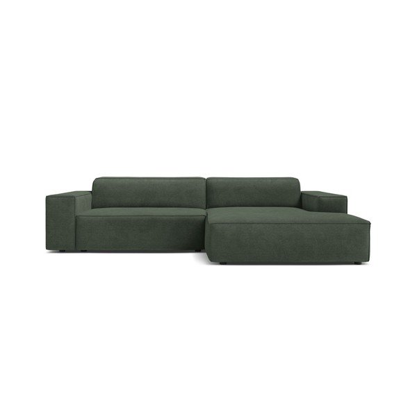 Zaļganzils modulārais stūra dīvāns (ar labo stūri/ar zvilni) Jodie – Micadoni -image-1