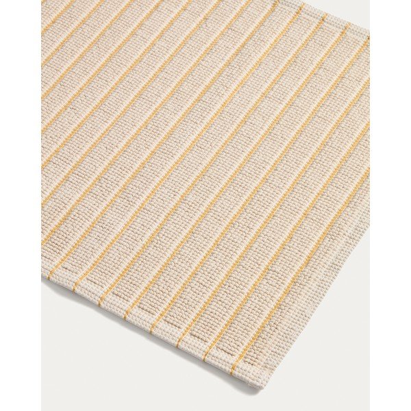 Dzeltens/bēšs tekstila vannas istabas paklājiņš 50x80 cm Merade – Kave Home-image-1