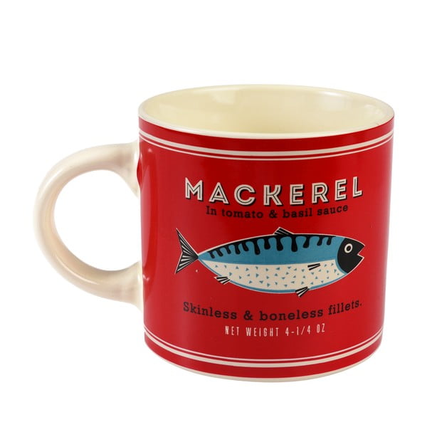 Sarkana/krēmkrāsas keramikas krūze 350 ml Fish – Rex London