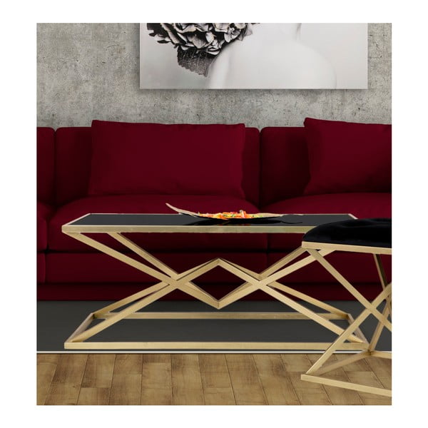 Kafijas galdiņš ar melna stikla virsmu Mauro Ferretti Piramid, 110 x 60 cm-image-3