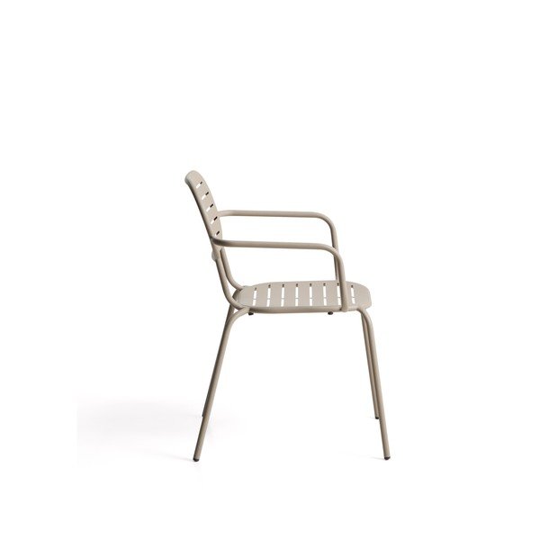 Pelēkbrūns metāla dārza krēsls Brai – Kave Home-image-3