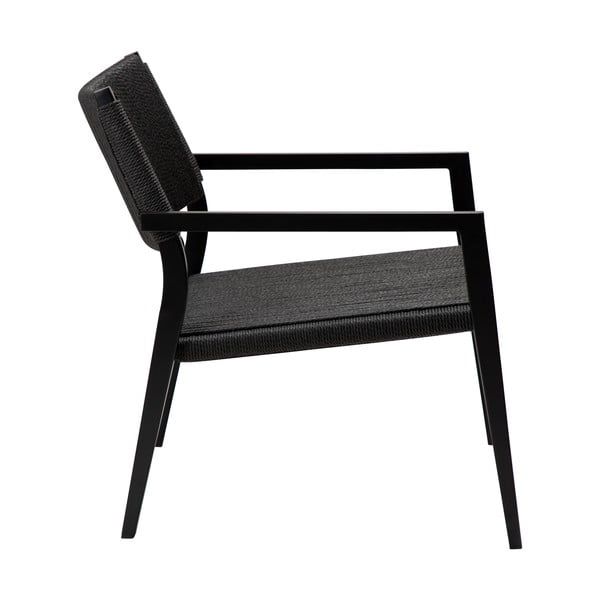 Melns krēsls ar niedru pinumu Loop – DAN-FORM Denmark-image-3