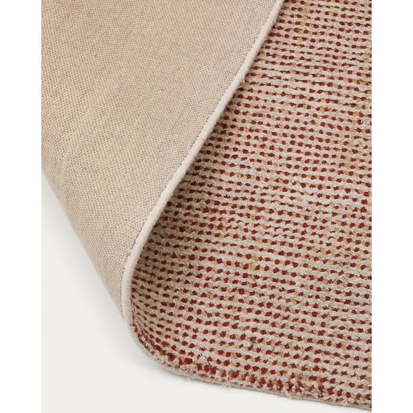 Terakotas oranžs ar rokām darināts viskozes paklājs 160x230 cm Elvan – Kave Home-image-2