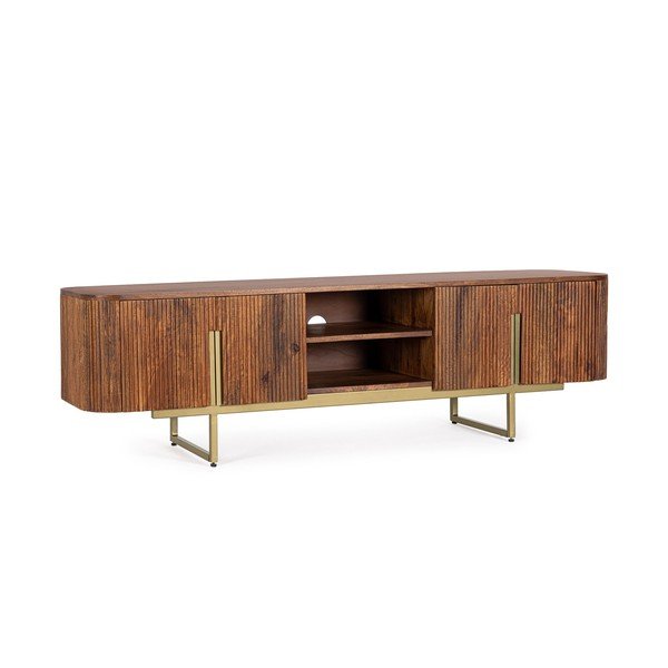 Dabīga toņa mango masīvkoka TV galdiņš 180x45x40 cm Vilas – Bizzotto