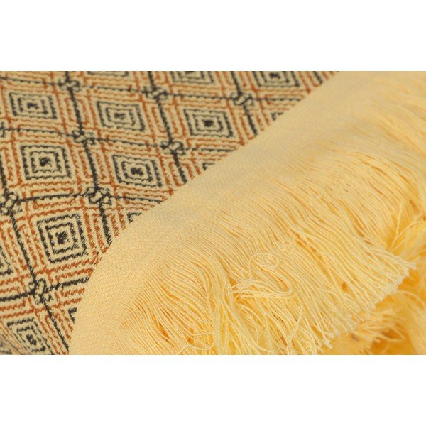 Dzeltens/brūns kokvilnas vannas dvielis 150x75 cm Twins – Foutastic-image-4