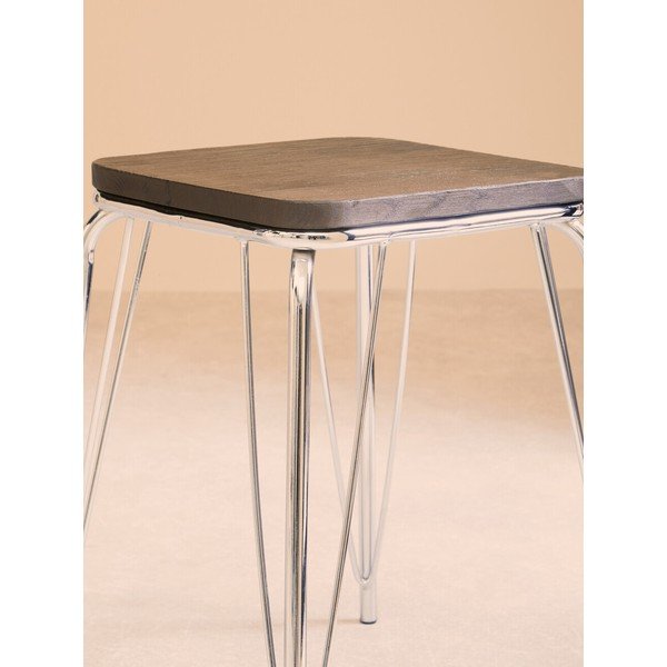 Sudraba krāsas/dabīga toņa gobas masīvkoka ķeblis District – Premier Housewares-image-4