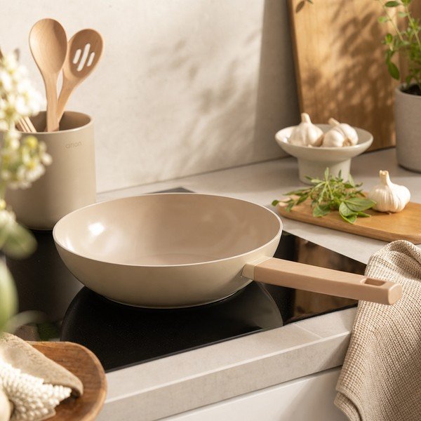 Wok panna ar keramikas pārklājumu ø 30 cm Ecrina – Orion-image-2