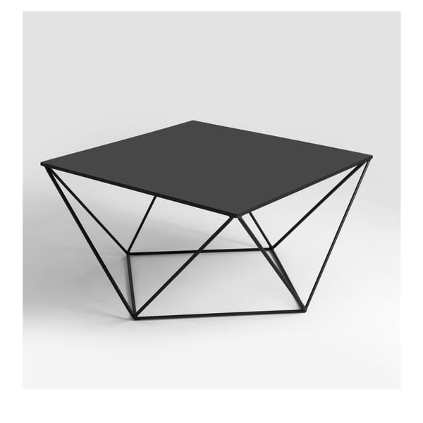 Melns kafijas galdiņš Custom Form Daryl, 80 x 80 cm