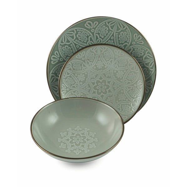 18 gabalu krāsainu keramikas trauku komplekts Villa d'Este Baku-image-2