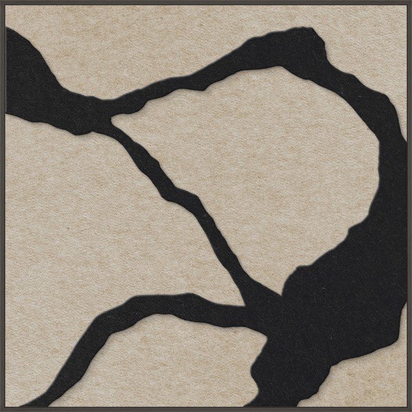 3D glezna ar rāmi/skaņas absorbējoša 102x102 cm Quiet Friction 1 – Malerifabrikken