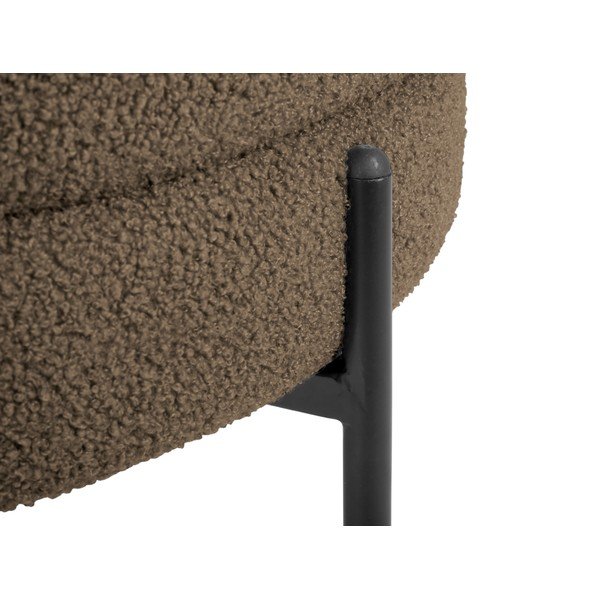 Pelēks/brūns atpūtas krēsls no buklē auduma Noble – Leitmotiv-image-1