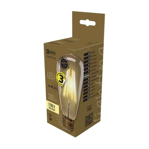 LED spuldze Vintage ST64 Warm White, 4W E27 - EMOS-image-2