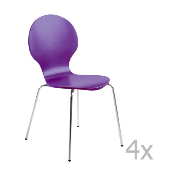 4 violetu pusdienu krēslu komplekts Actona Marcus