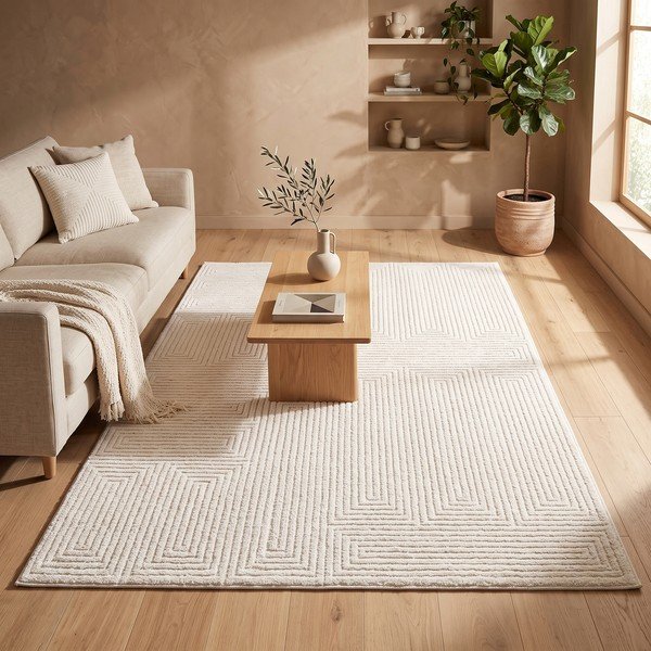 Krēmkrāsas paklājs 200x290 cm Labyrinth – ESTE-image-2