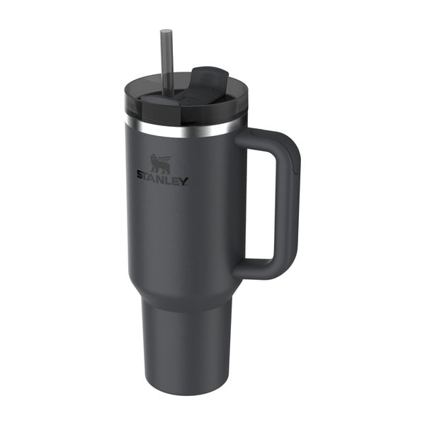 Melns nerūsējošā tērauda termoss ar salmiņu 1,18 l Quencher H2.0 FlowState Tumbler Black – Stanley-image-3