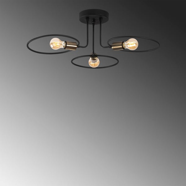 Melna griestu lampa Circle – Opviq lights-image-3
