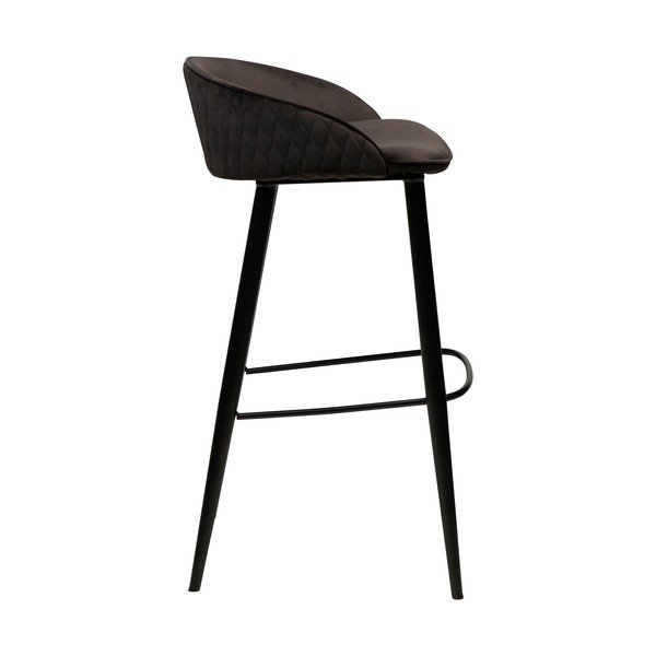 Melns samta bāra krēsls DAN-FORM Dānija Dual, augstums 91 cm-image-4