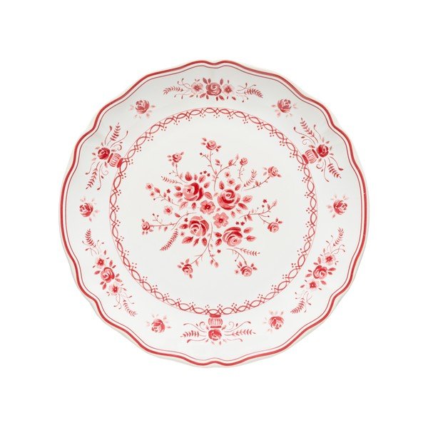 Sarkans/balts deserta akmensmasas šķīvis ø 21 cm Vila – Costa Nova