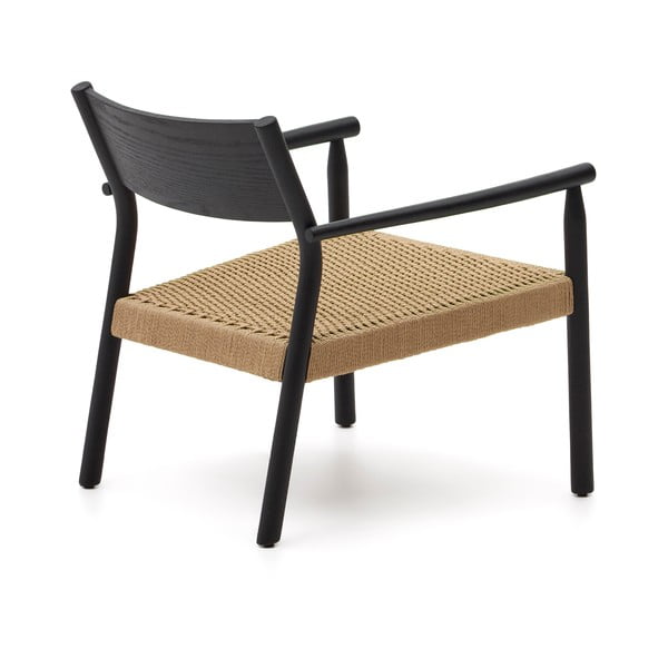 Melns austs atpūtas krēsls Yalia – Kave Home-image-4