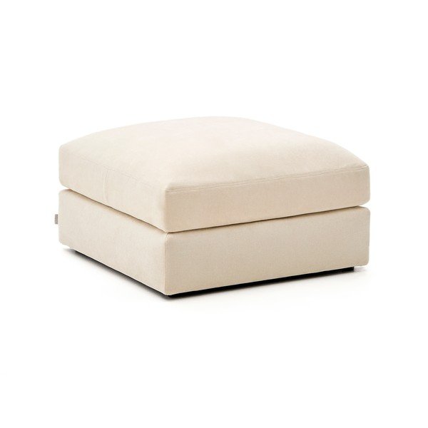 Bēšs kāju soliņš no šenila auduma Alea – Kave Home-image-2