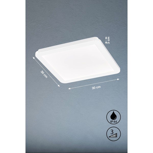 Balta LED griestu lampa 30x30 cm Gotland – Fischer & Honsel-image-3