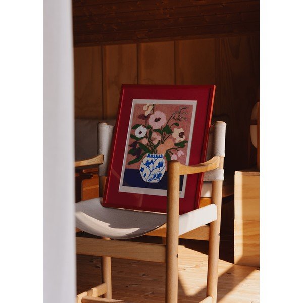 Plakāts 30x40 cm Flowers on Blue Table – Carla Llanos – The Poster Club-image-1