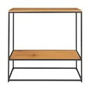 Dabīga toņa konsoles galds ar ozolkoka imitācijas galda virsmu 80x36 cm Vita – House Nordic