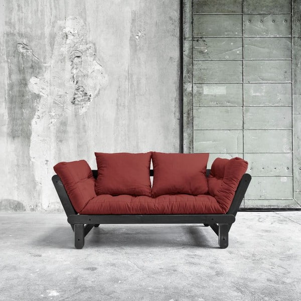 Dīvāns gulta Karup Beat Black/Passion Red