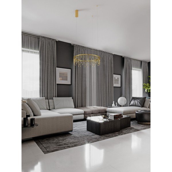 Zelta krāsas alumīnija LED piekaramā lampa ar regulējamu spilgtumu ø 65 cm Stellar – Nova Luce-image-1