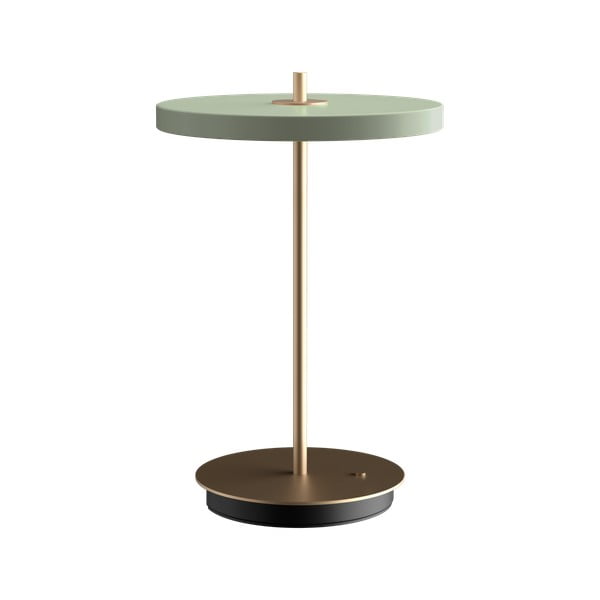 Gaiši zaļa LED galda lampa ar regulējamu spilgtumu no metāla (augstums 31 cm) Asteria Move – UMAGE