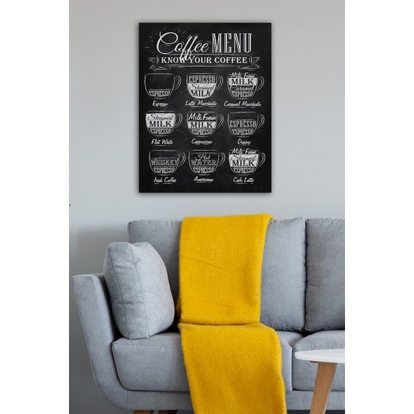 Glezna 50x70 cm Coffee Menu – Wallity-image-1