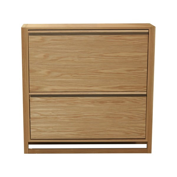 Dabīga toņa atverams apavu plaukts ar ozolkoka imitāciju NewEst – Woodman-image-2