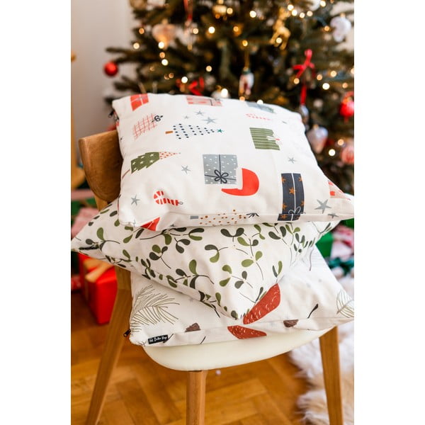 Spilvendrānas ar Ziemassvētku motīvu (4 gab.) 45x45 cm Santa – Butter Kings-image-1