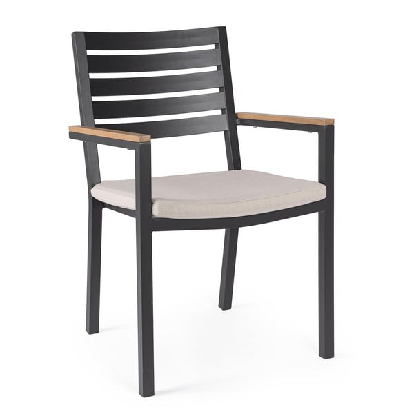 Antracīta pelēki metāla dārza krēsli (4 gab.) Henna – Bizzotto