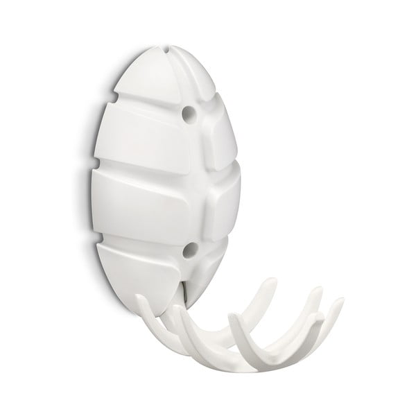 Balts plastmasas sienas āķis Bug – Spinder Design-image-2