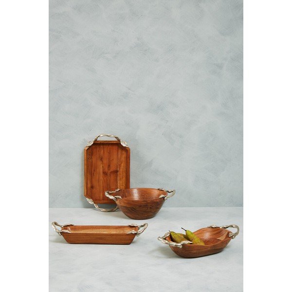 Dabīga toņa koka bļoda Vine – Premier Housewares-image-2