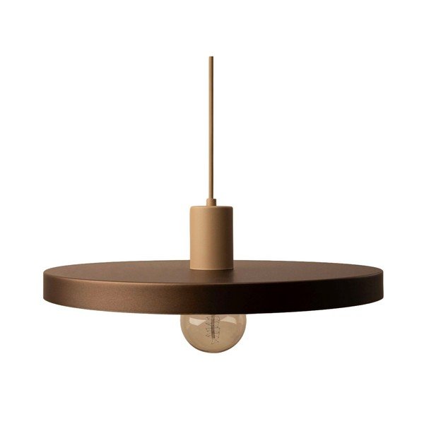 Gaiši brūna metāla piekaramā lampa ø 40 cm Ori – Micadoni 