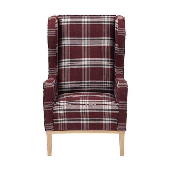 Sarkans rūtains atpūtas krēsls Max Winzer Angelo-image-2