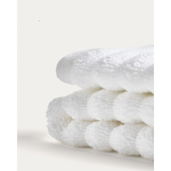 Balts frotē kokvilnas dvielis 50x90 cm Navira – Kave Home-image-4