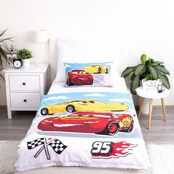 Kokvilnas bērnu gultas veļa 100x135 cm Cars – Jerry Fabrics-image-2